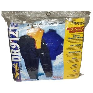 Signature line by dry rider black and blue weatherproof motorcycle set XL